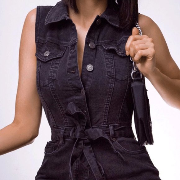 RESTOCKD 5⭐ Fav Lola Black Denim Jumpsuit - Picture 3 of 10